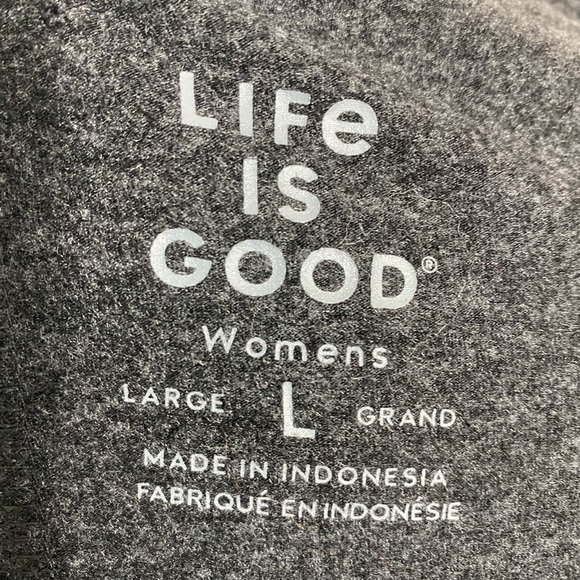 Life Is Good Heathered Charcoal Gray Cardigan - Picture 6 of 8